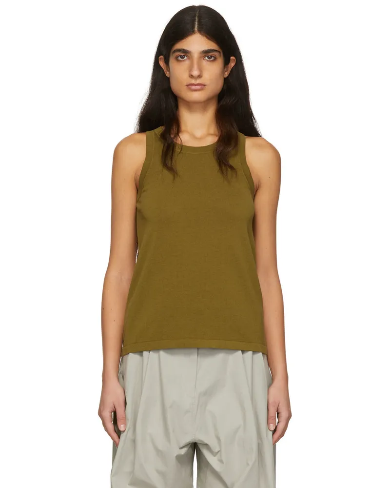 Studio Nicholson Khaki Circa Tank Top Moss