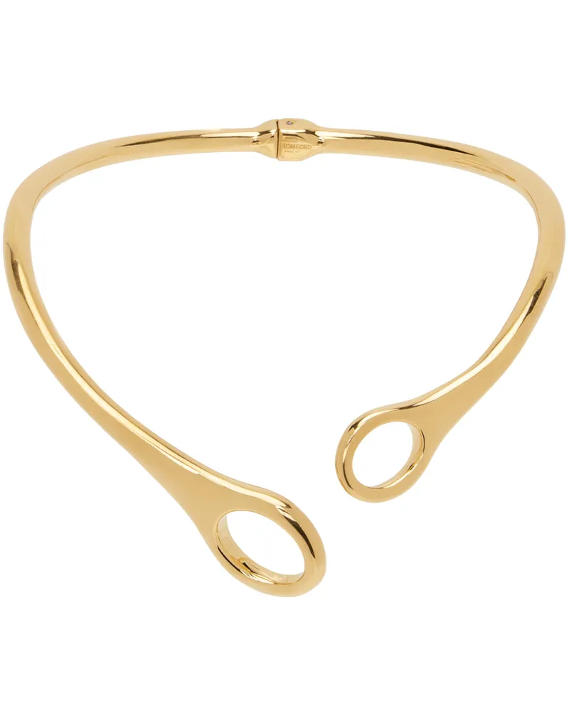 Tom Ford Gold Cutout Choker 1y049