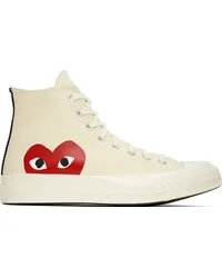 Comme des Garçons Off-White Converse Edition Chuck 70 High Top Sneakers Beige