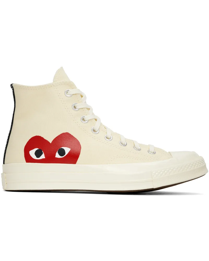 Comme des Garçons Off-White Converse Edition Chuck 70 High Top Sneakers Beige