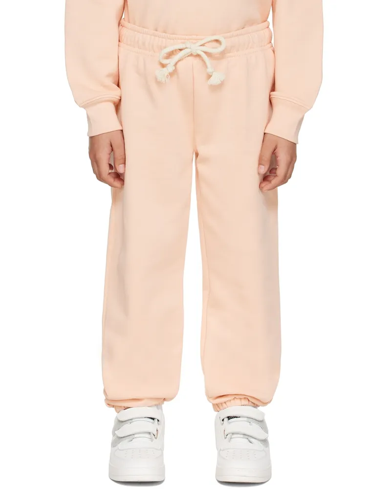 Acne Studios Kids Pink Patch Sweatpants Powder