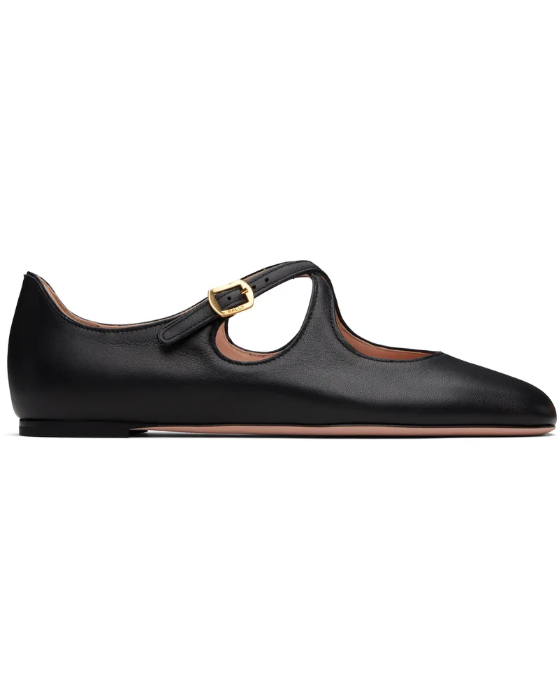 Bally Black Ballyrina Ballerina Flats U901