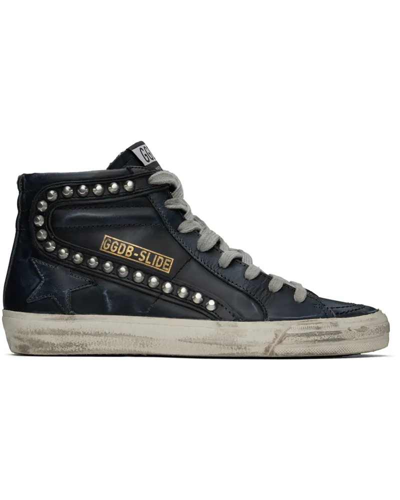 Golden Goose Navy Women's Slide Sneakers 90100