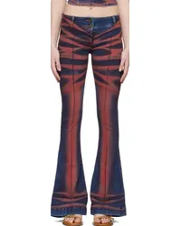 Charlotte Knowles Red & Navy Harley Jeans Crease