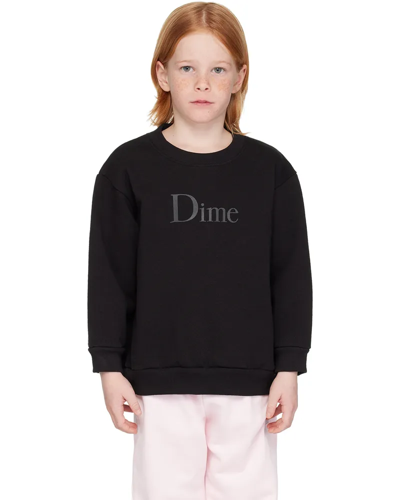 Dime Kids Black Printed Sweatshirt Black