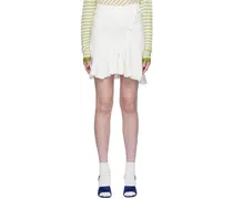 White Asymmetric Miniskirt