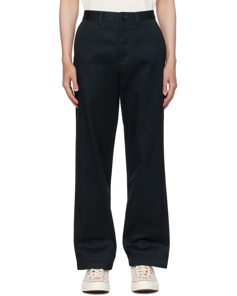 Wood Wood Navy Stefan Trousers 7000
