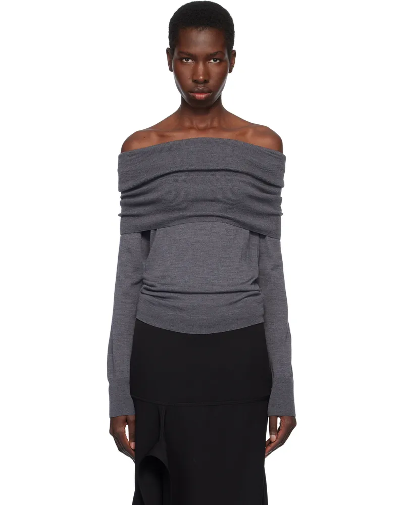 Stella McCartney Gray Light Wool Sweater 1267