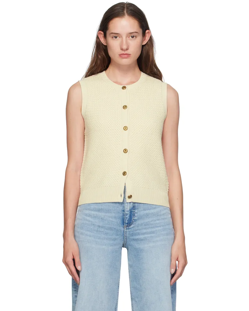 Rag & Bone Off-White Jax Vest Turtledove