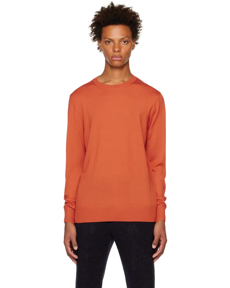 Gabriela Hearst Orange Crewneck Sweater Spice