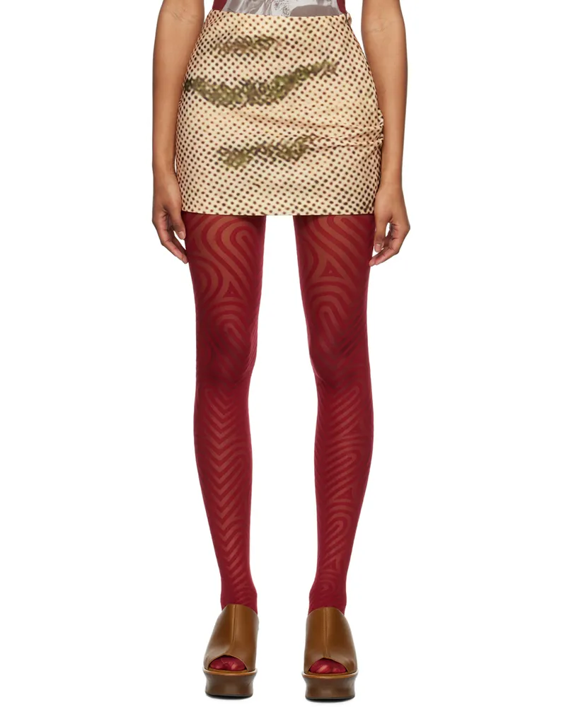 ELLISS Beige Mabel Miniskirt Print