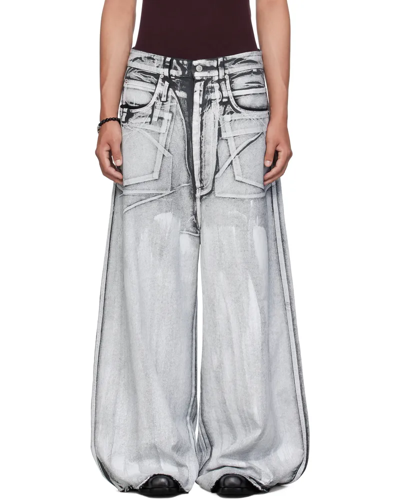 LU'U DAN Gray Radiation Dumpster Jeans X-ray