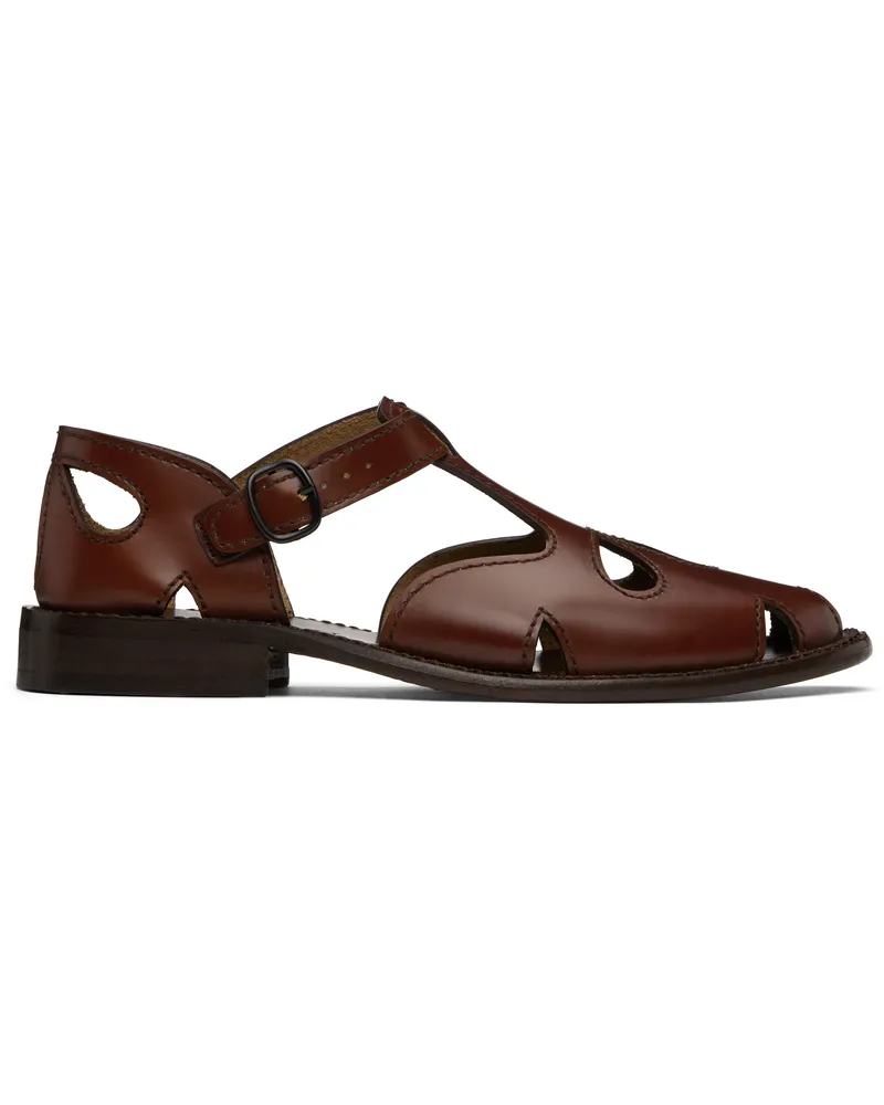 HEREU Tan Floreta Sandals Tan