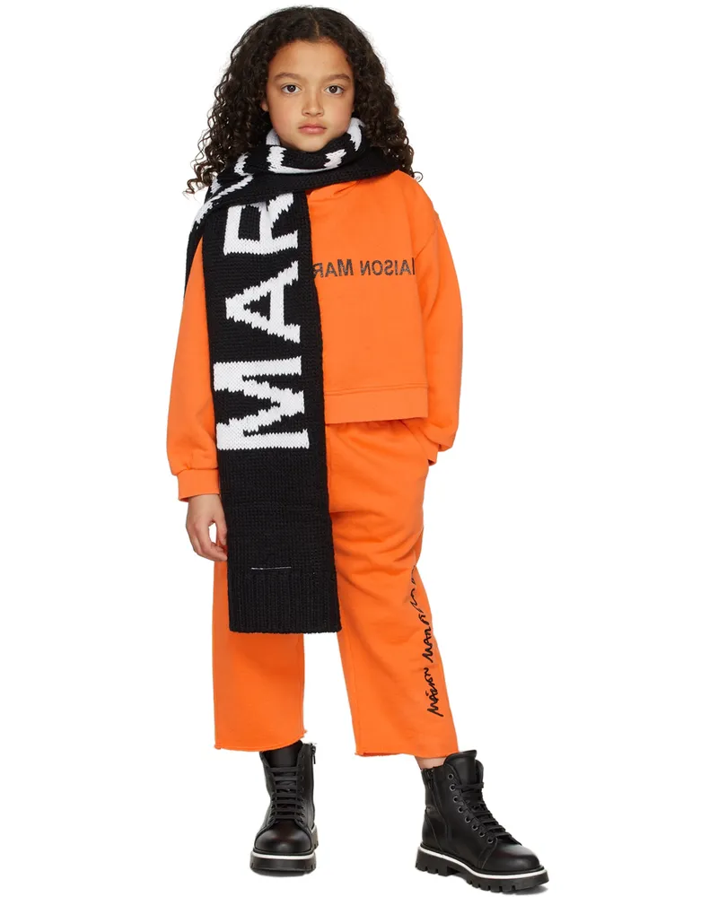 Maison Margiela Kids Orange Logo Lounge Pants M6201
