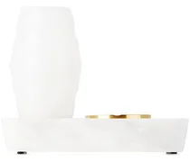 White Oil Lamp & Ashtray Set