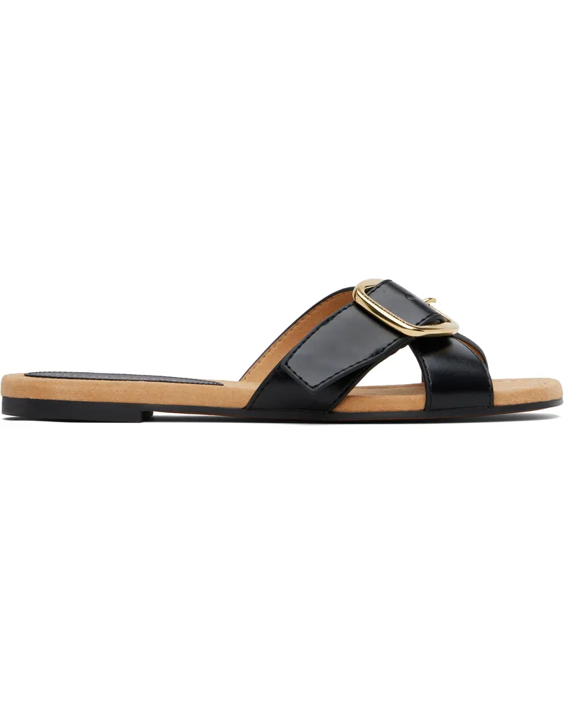 Stella McCartney Black Gaia Brushed Alter Mat Sandals 1000