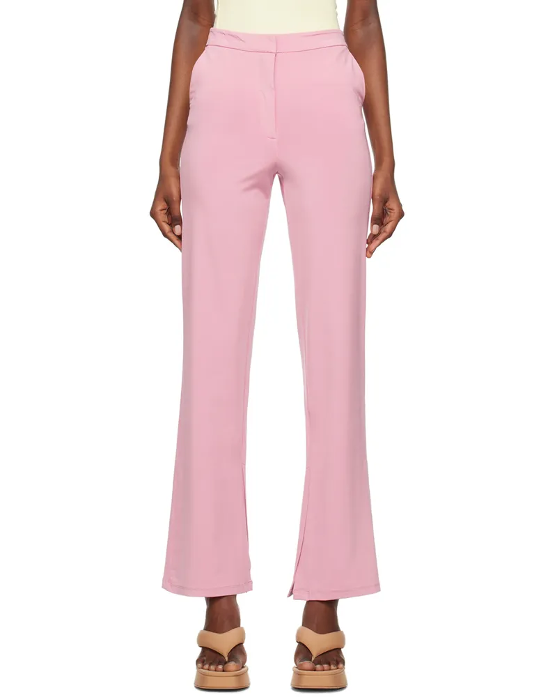 ROTATE Birger Christensen Pink Bootcut Trousers 16-2215