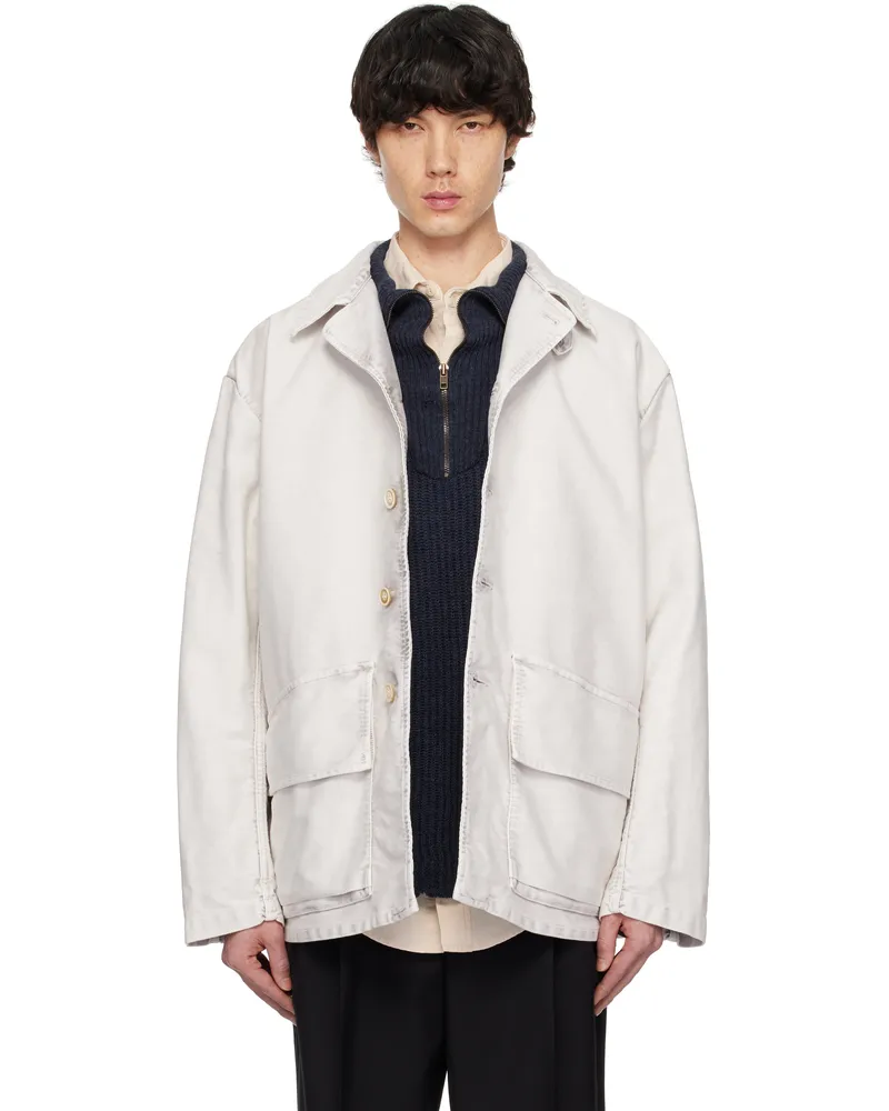 Maison Margiela Gray Cotton Shirt Jacket 961