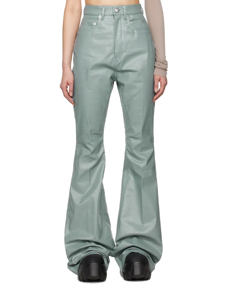 Rick Owens Blue Hollywood Bolan Bootcut Jeans 66