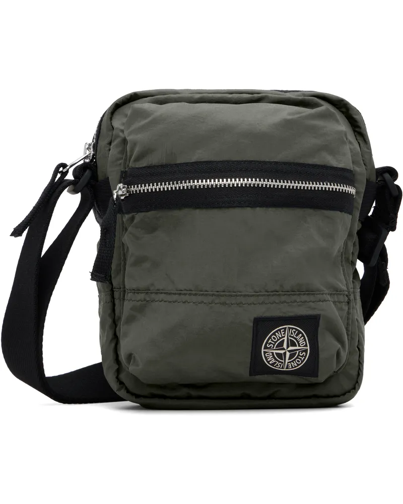 Stone Island Khaki 9200015 Coated Nylon Metal ECONYL Pouch V0059