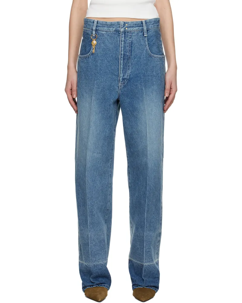 Carven Blue Selvedge Denim Jeans Washed