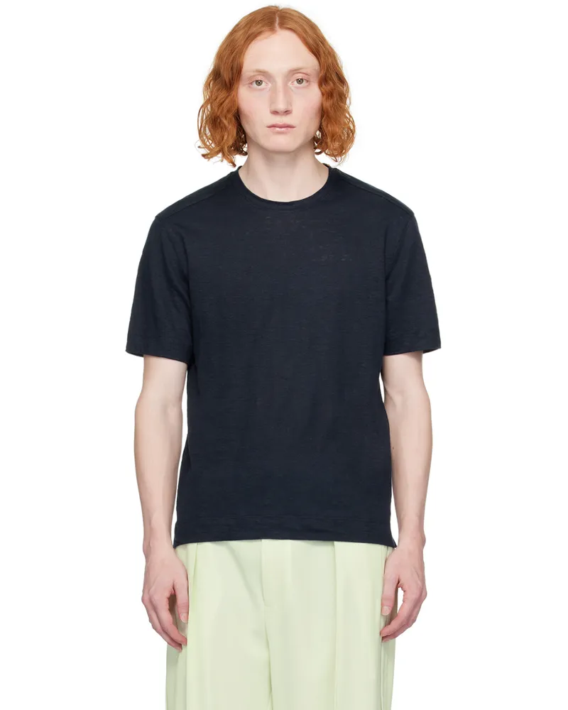 Ermenegildo Zegna Navy Crewneck T-Shirt B09