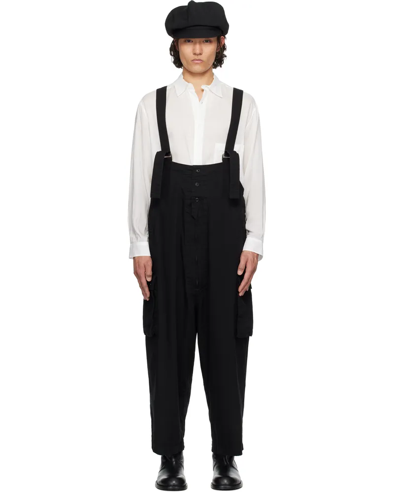 Yohji Yamamoto Black Scandal Oxford Work Overalls 3