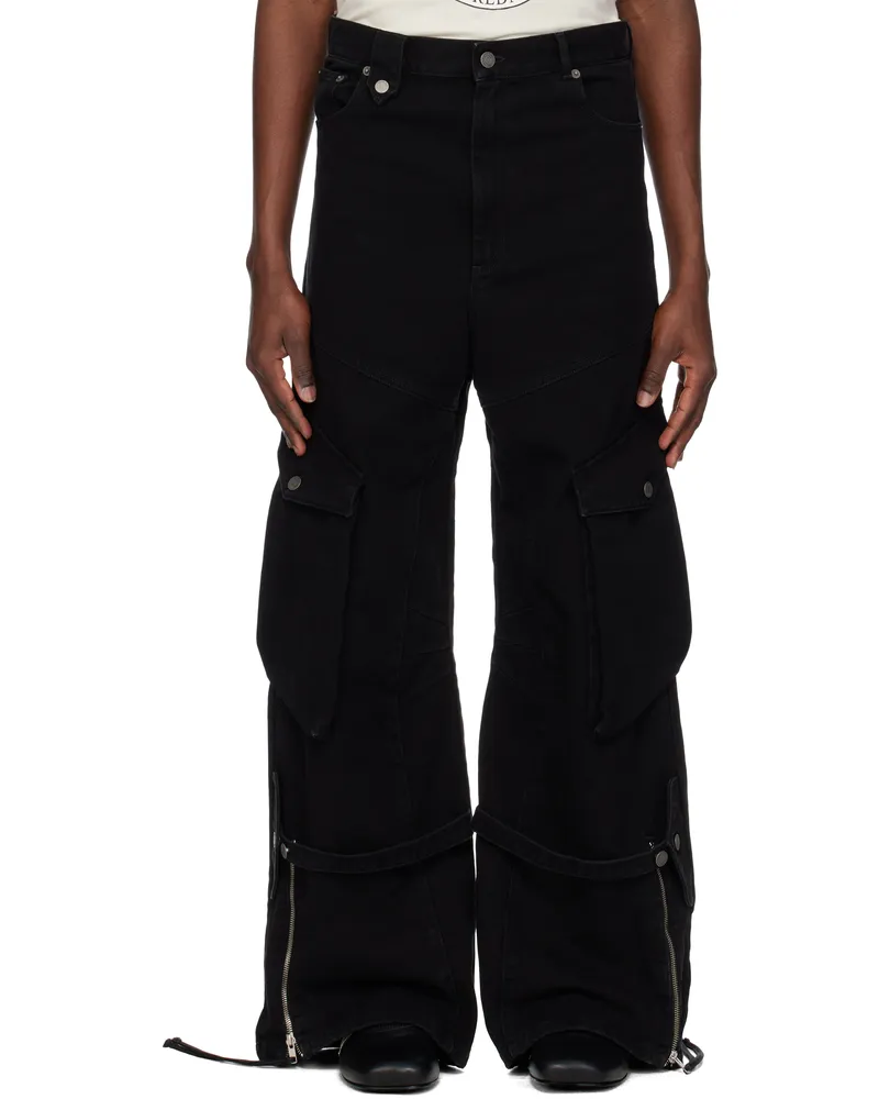 Egonlab Black Cargo Jeans Black