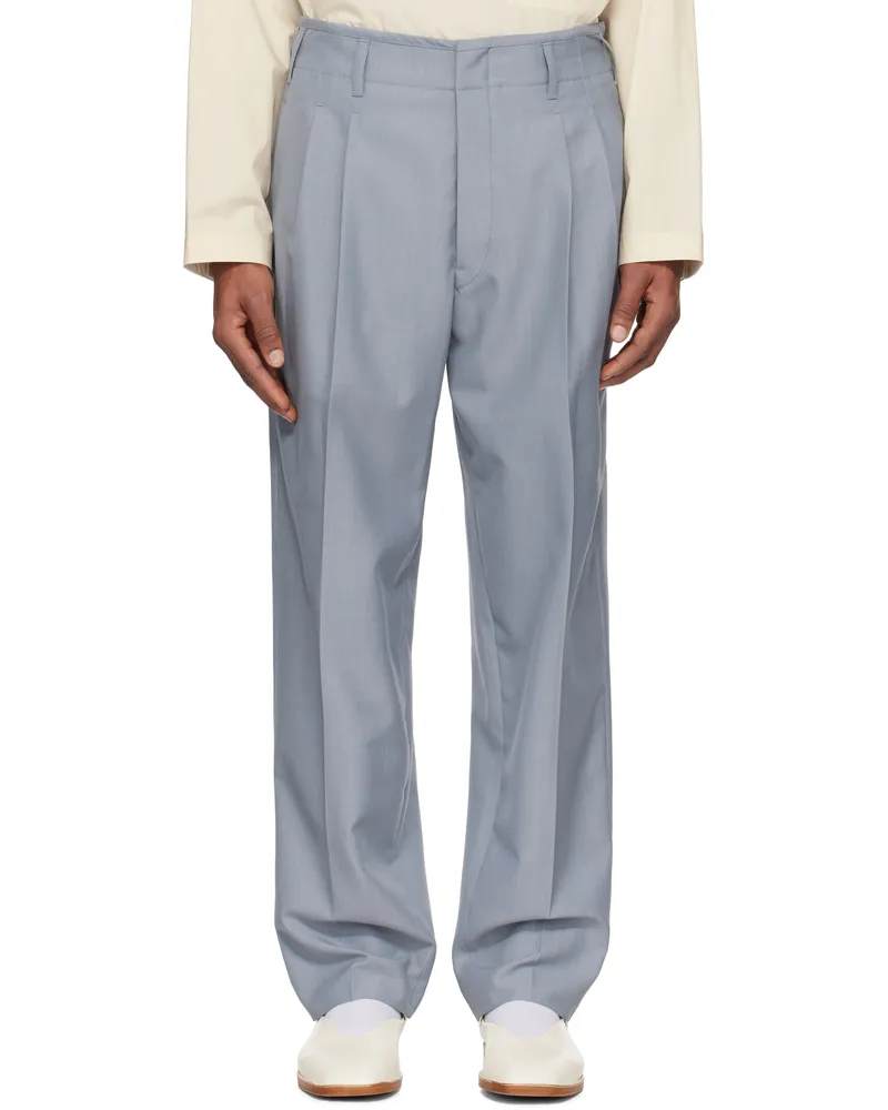 Christophe Lemaire Gray Pleated Trousers Bl720
