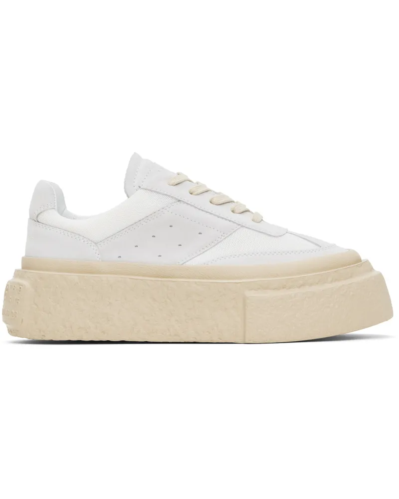 Maison Margiela White & Gray Crosta London & Mesh Sneakers T8055