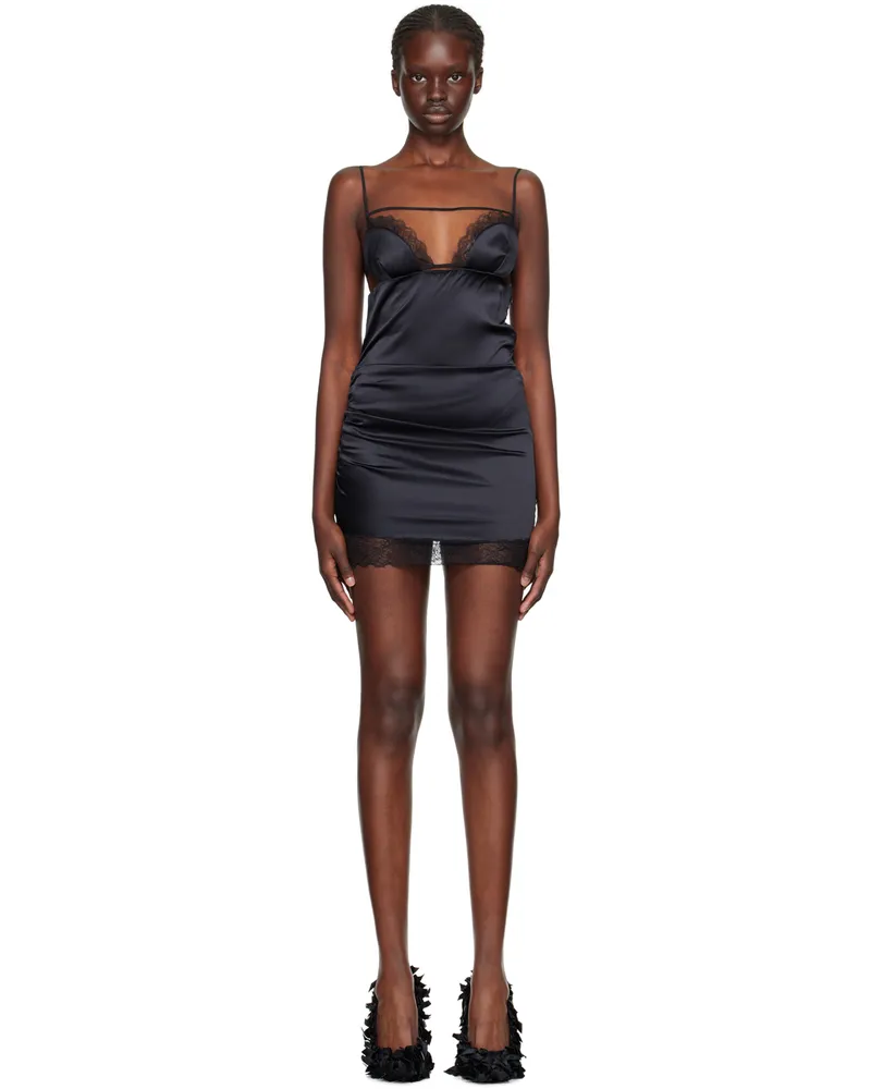 Nensi Dojaka Black Sweetheart Minidress Black