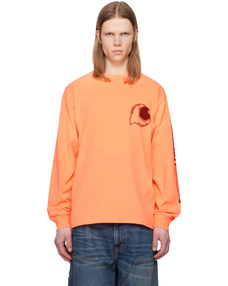 Carhartt WIP Orange L/S Industry T-shirt 2n8gd