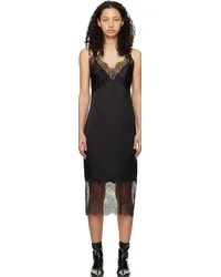 Anine Bing Black Amelie Midi Dress Black