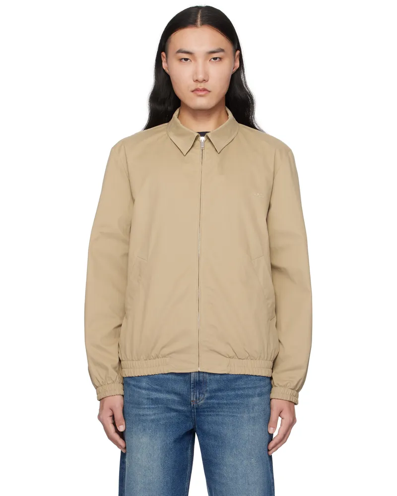 A.P.C. Beige Gilbert Bomber Jacket Baa