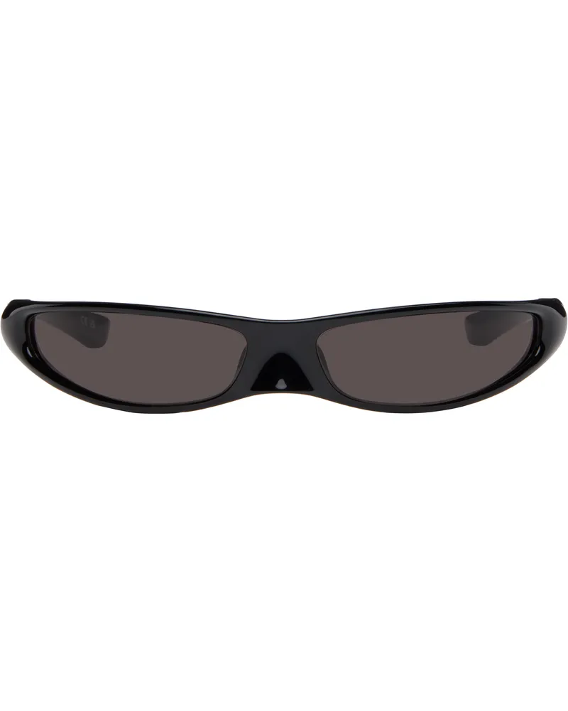 Balenciaga SSENSE Exclusive Black Avant Premier Thin Sunglasses Black-black-grey