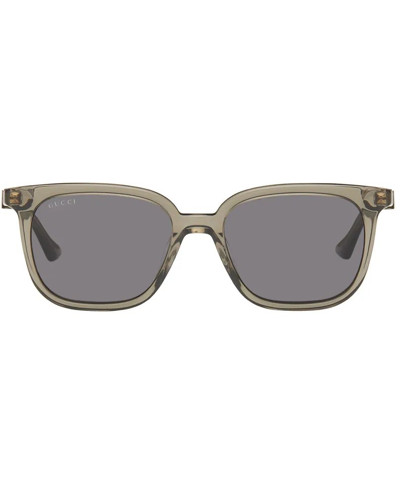 Gucci Gray Square Sunglasses Brown-brown-grey