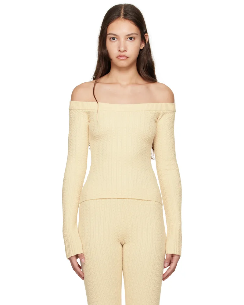 GUIZIO Off-White Mia Top Ivory