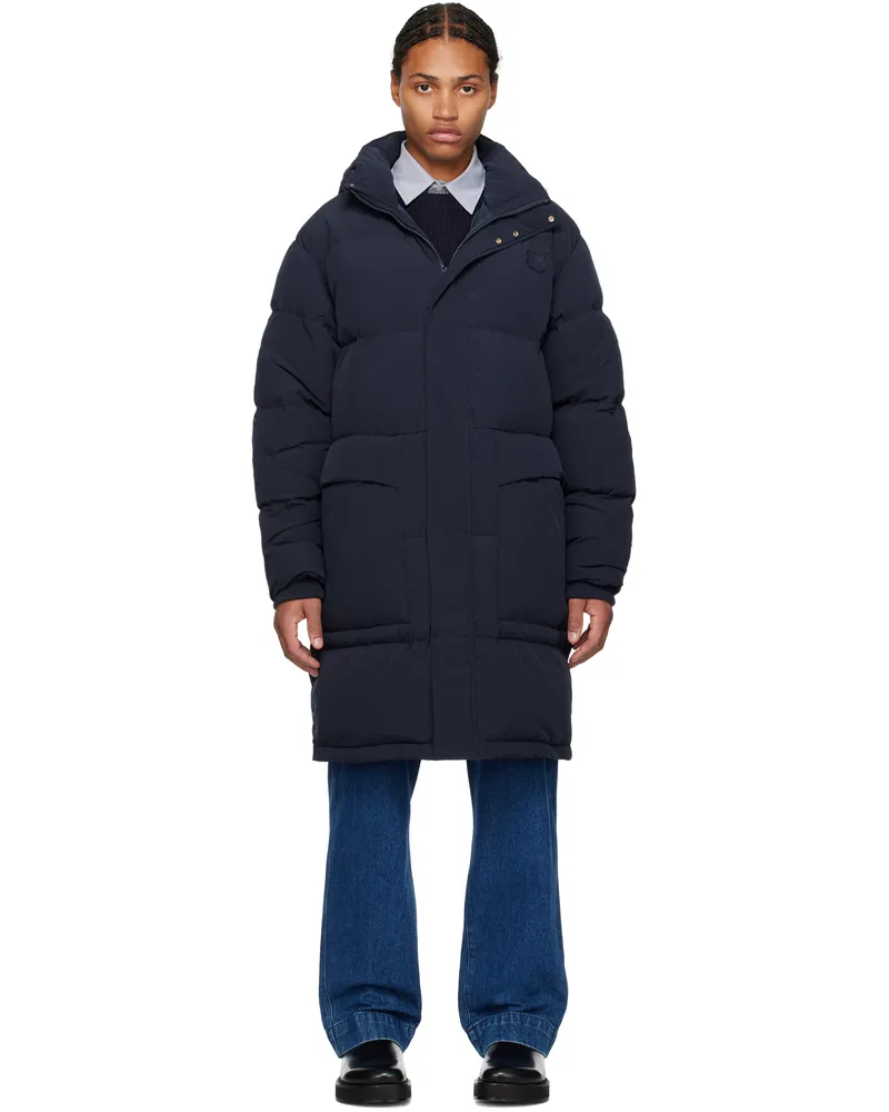 Kitsuné Navy Hooded Down Puffer Coat P480