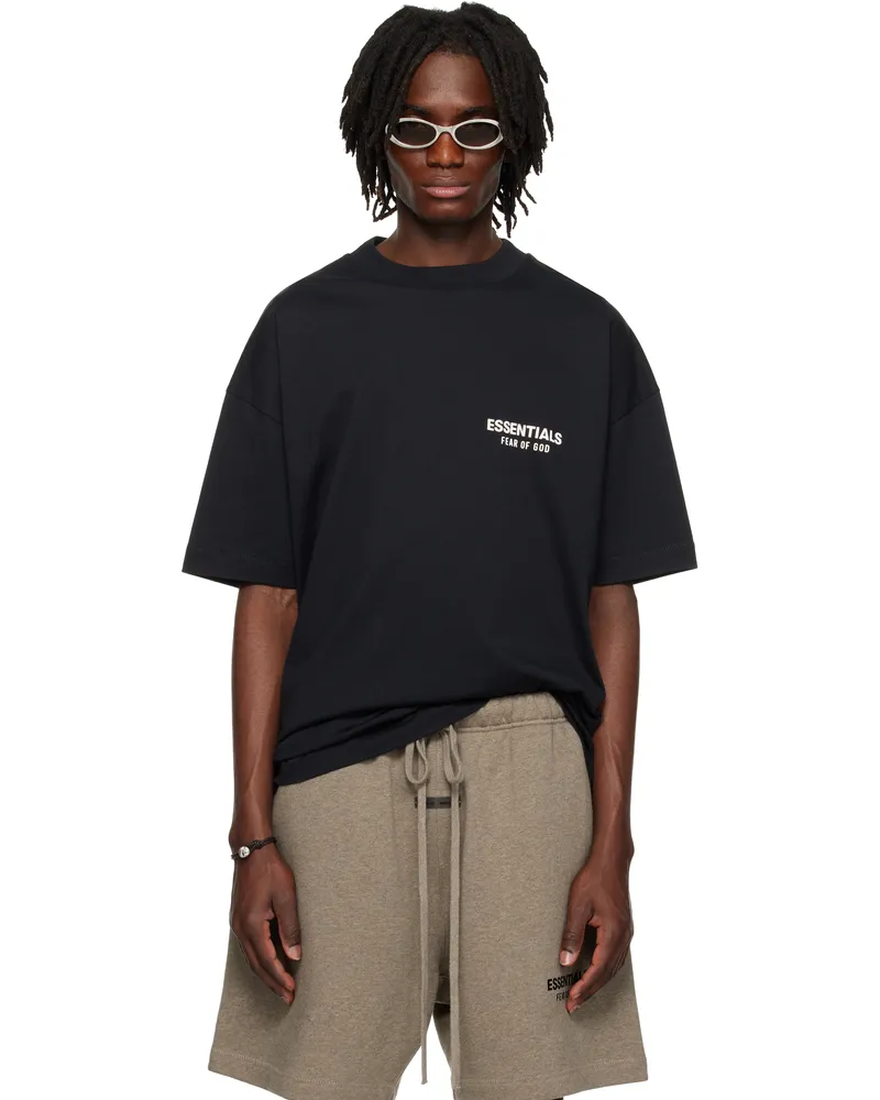 Fear of God Black Classic Short Sleeve T-shirt Jet