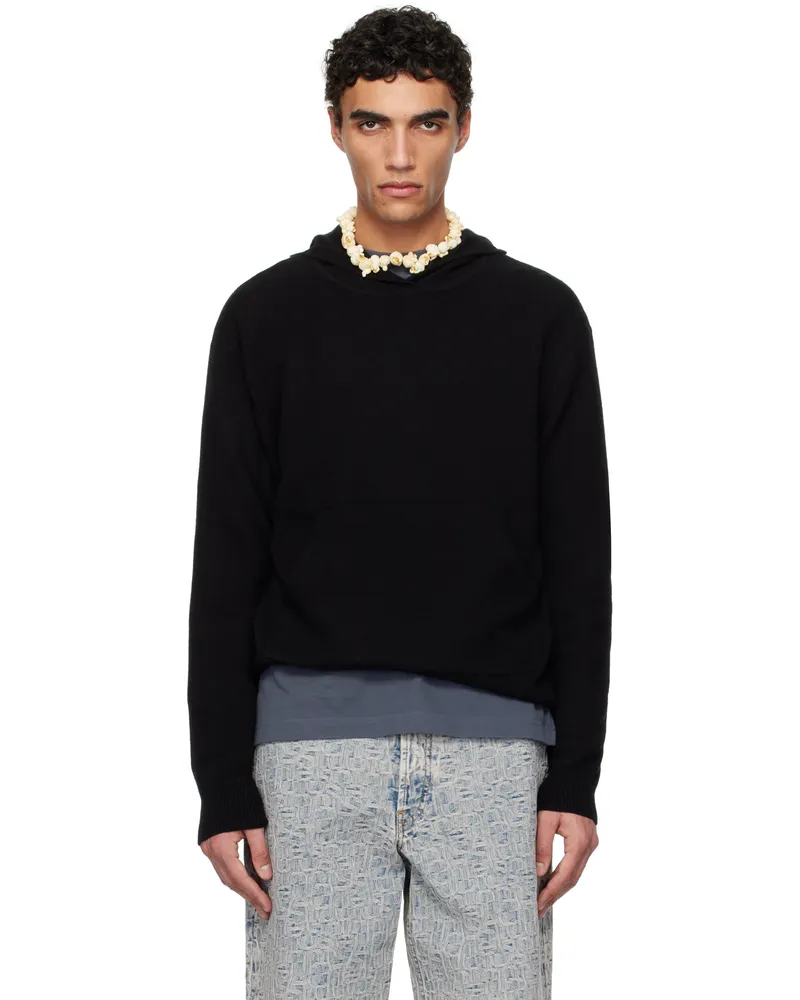 Acne Studios Black Cashmere Hoodie 900