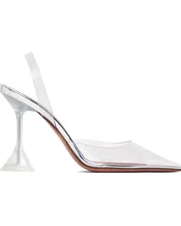 Amina Muaddi Transparent Holli Glass Sling Heels Transparent