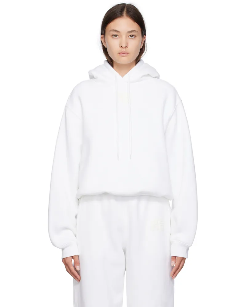 Alexander Wang White Bonded Hoodie 100