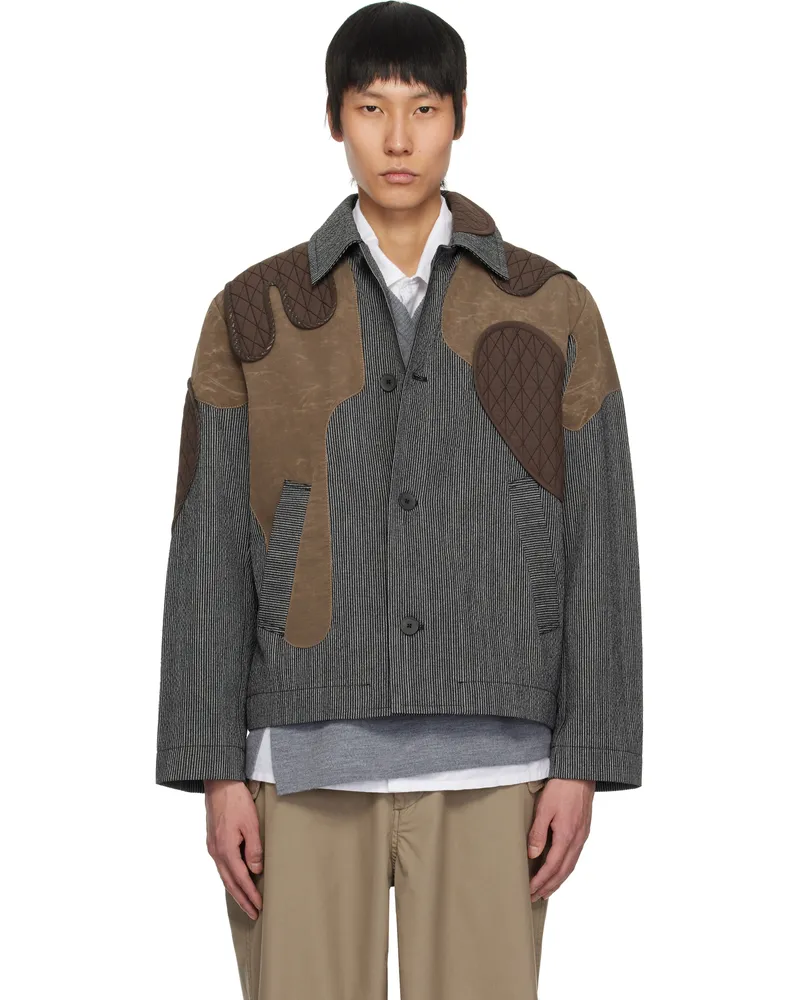 Craig Green Gray Utility Patch Jacket Black