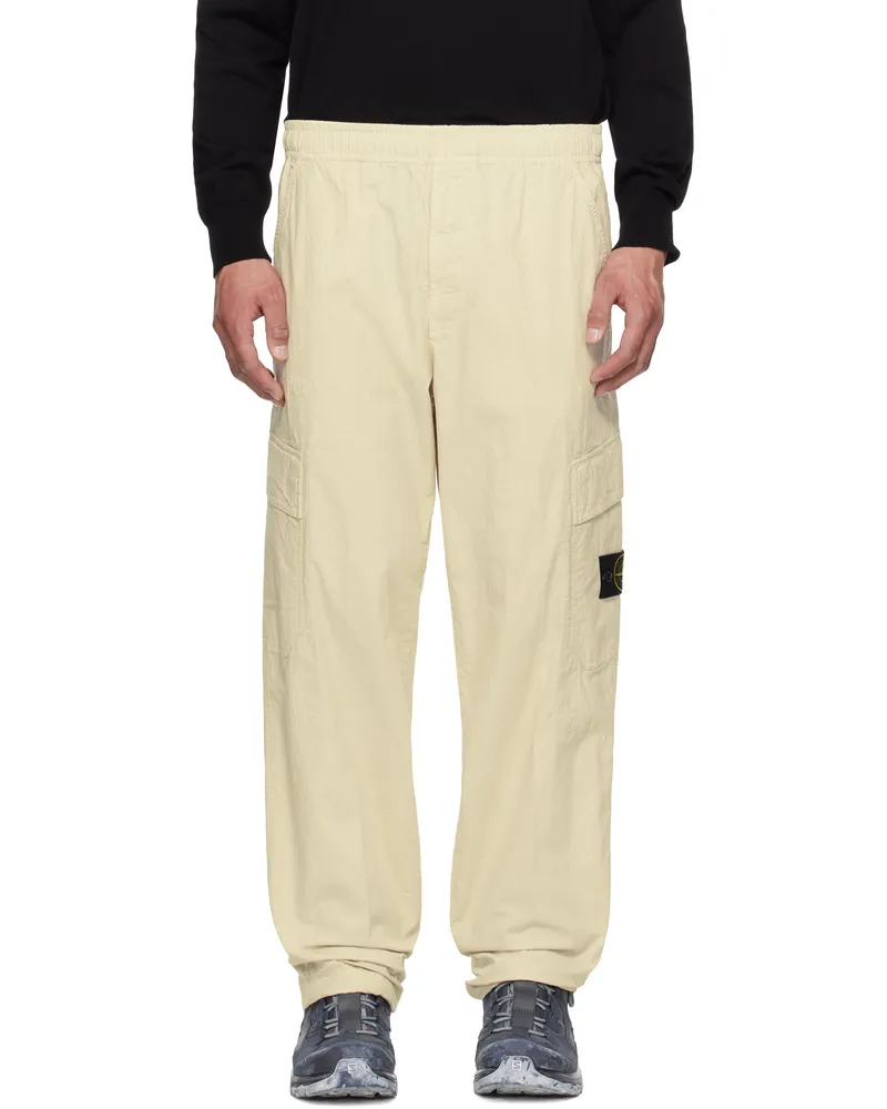 Stone Island Beige Mil-Spec Stretch Ripstop Cargo Pants V0095