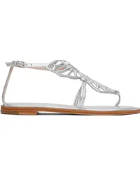 Sophia Webster Silver Butterfly Sandals Silver