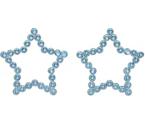 Silver & Blue Star Earrings