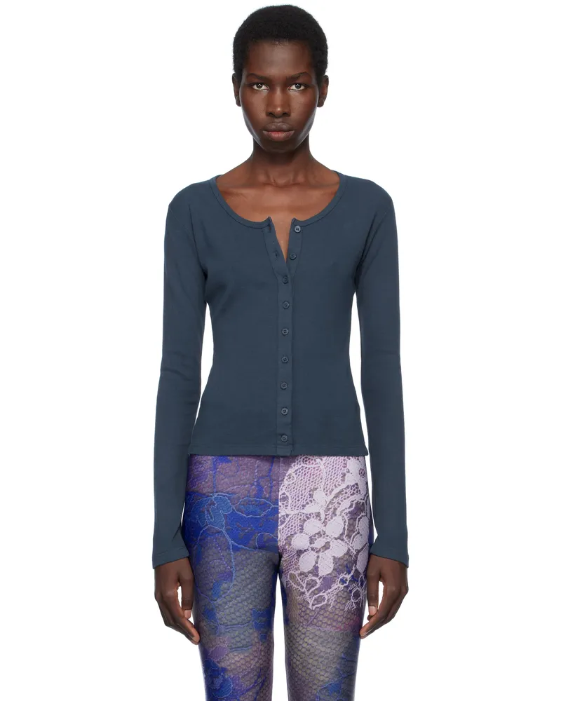 Gil Rodriguez Navy Sophie Cardigan Blueberry
