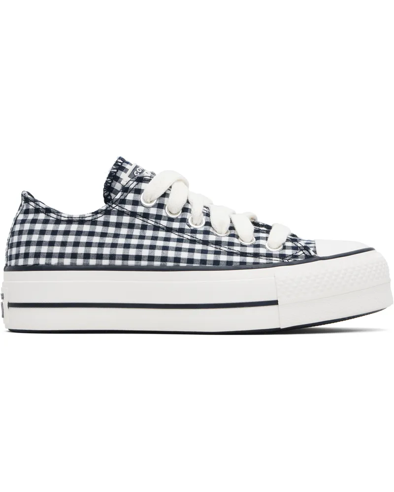 Converse Navy & White Chuck Taylor All Star Gingham Sneakers Obsidian
