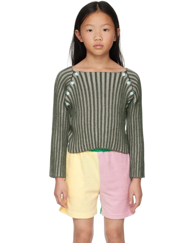 Eckhaus Latta SSENSE Exclusive Kids Green Sweater Kombu