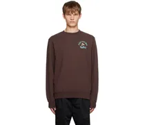 Brown Printed Sweatshirt